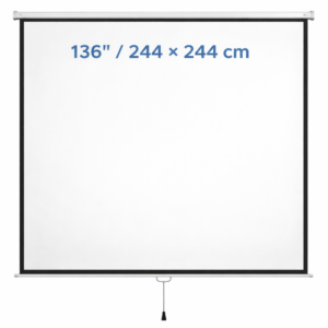 SINOSCREEN M244 Manual Pull-Down Projection Screen (244 × 244 cm)