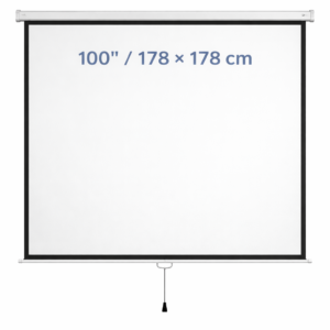 SINOSCREEN SL178 Manual Projection Screen with Slow Retraction (178 × 178 cm, 1:1)