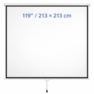 SINOSCREEN SL213 Manual Slow-Retract Projection Screen (213 × 213 cm)